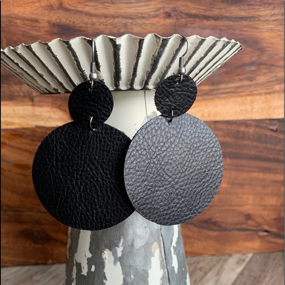 Handmade Custom Leather Earrings